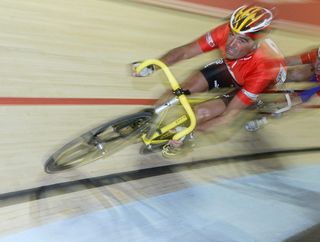 Andreas Kappes leads in the 2004 Bremen Six Day