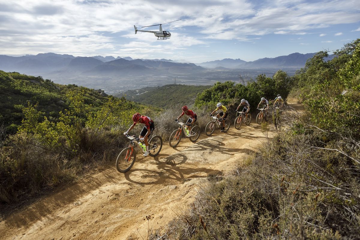 Tristan Nortje during Stage 4 of the 2025 Absa Cape Epic Mountain Bike stage race held at Fairview, Paarl, Cape Town, South Africa on the 20th March 2025. Photo by Nick Muzik/Cape Epic
PLEASE ENSURE THE APPROPRIATE CREDIT IS GIVEN TO THE PHOTOGRAPHER AND ABSA CAPE EPIC