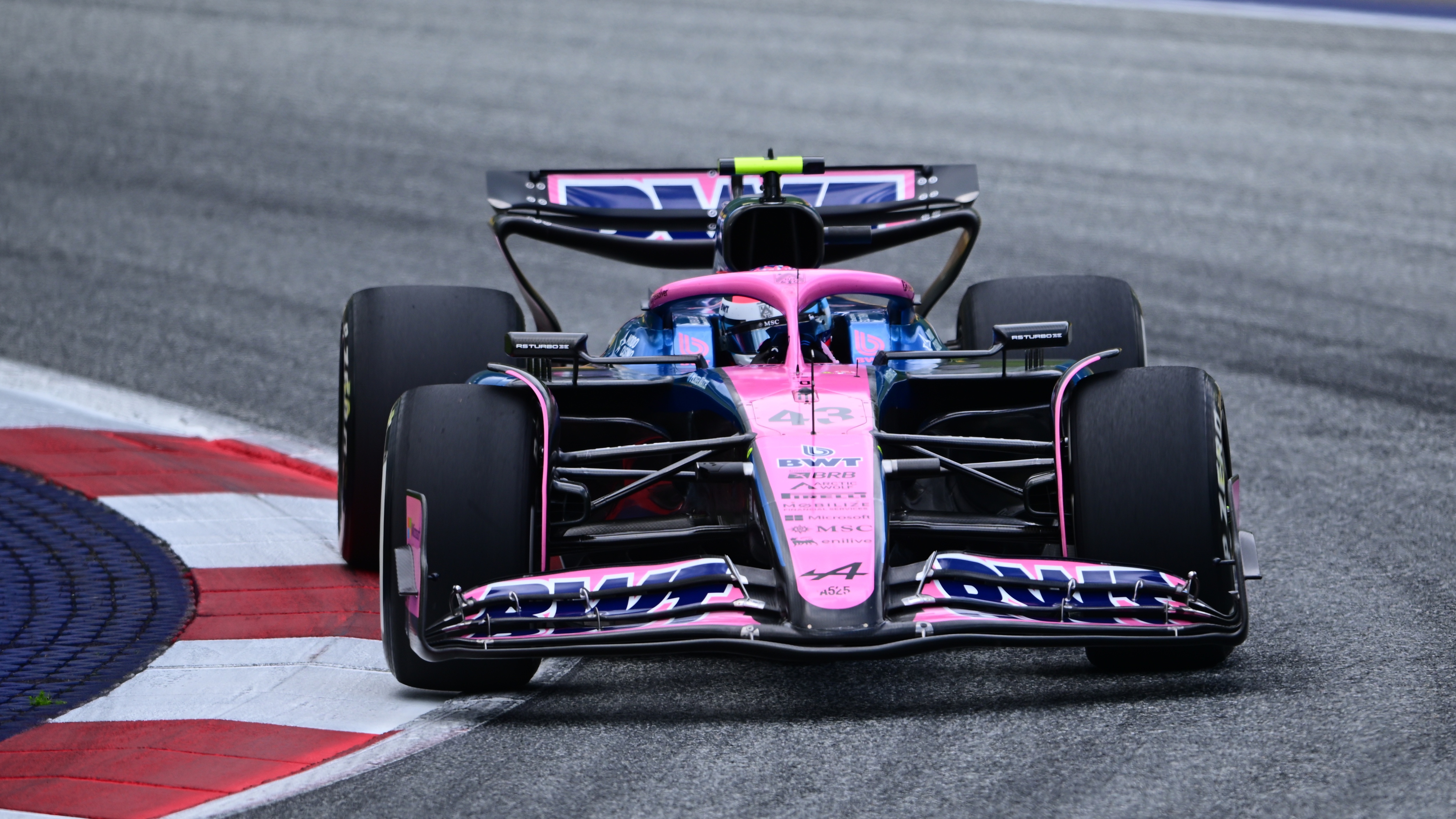 Franco Colapinto driving in Austrian Grand Prix practice.