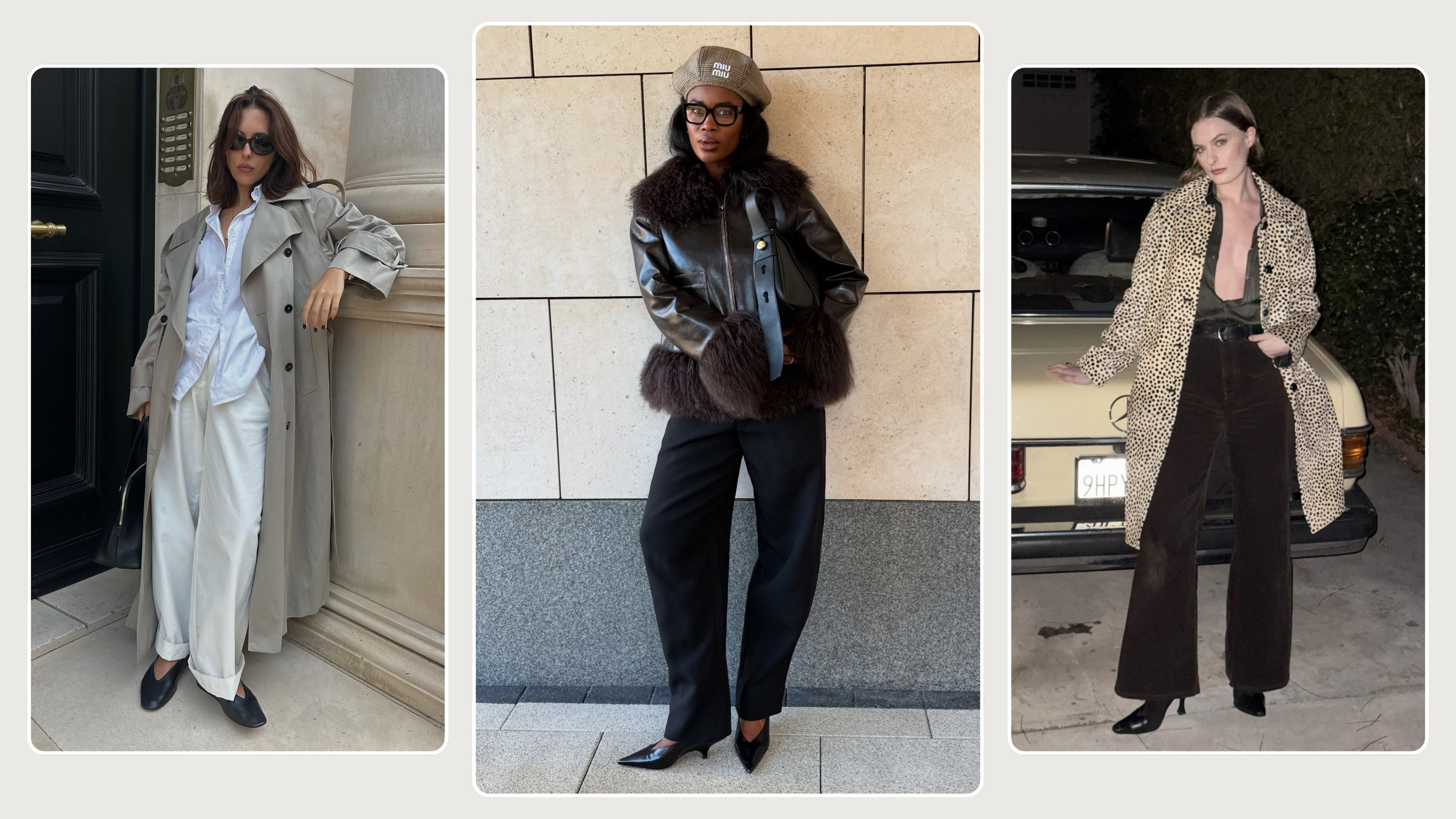 A collage of women wearing popular fashion brands for 2026. 