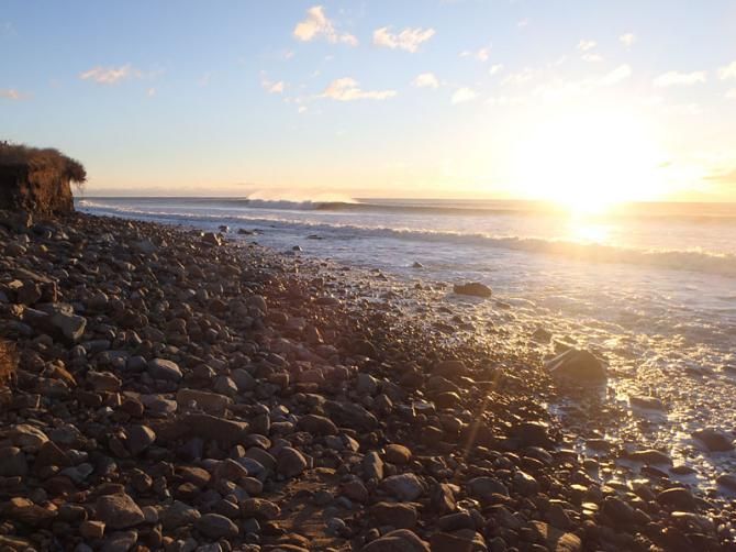 The surf on the day of the winter solstice.
