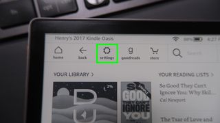 How to check if your kindle will lose internet access: tap settings