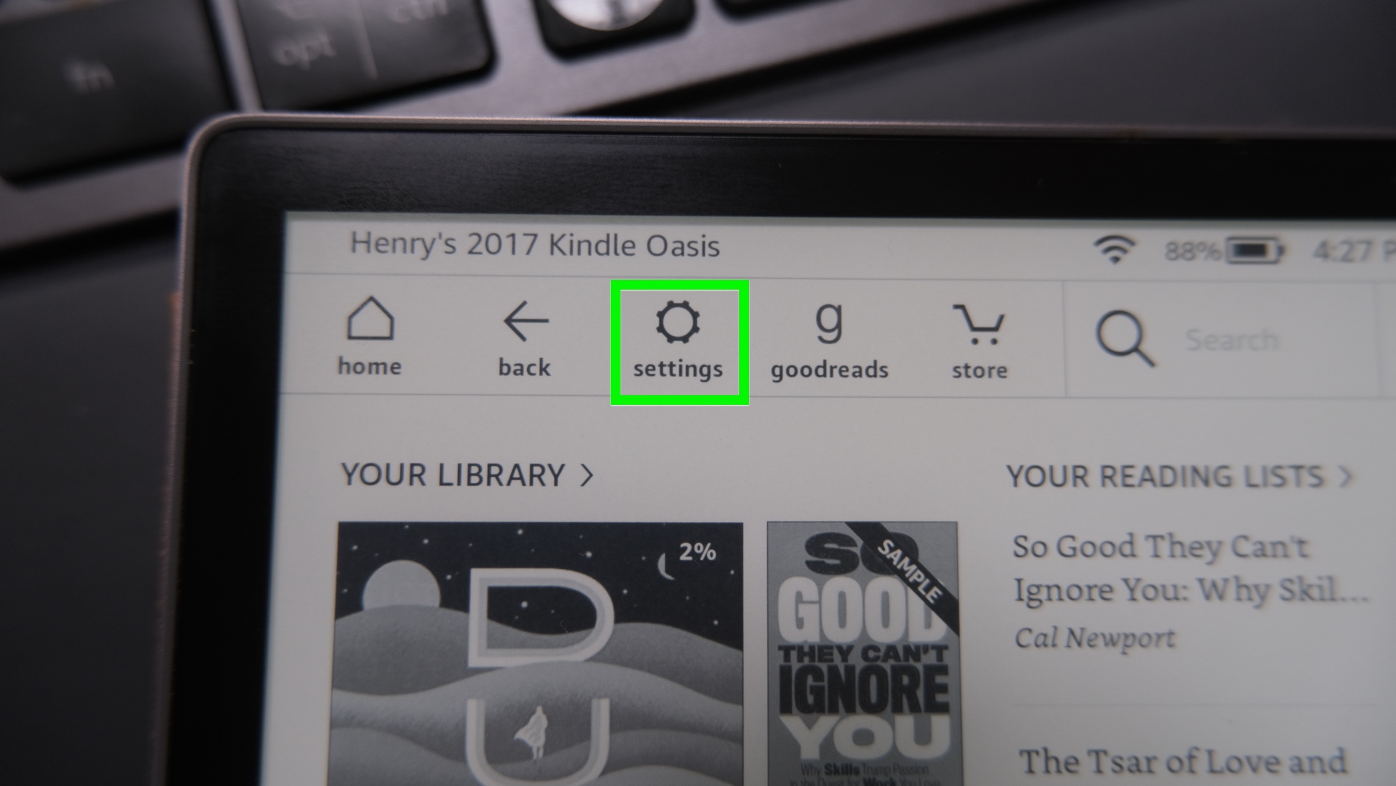 Как проверить, не потеряет ли Kindle доступ в Интернет: коснитесь настроек