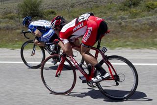 Jay Thomson (Bissell) and Brad White (UnitedHealthcare Pro Cycling) on the descent