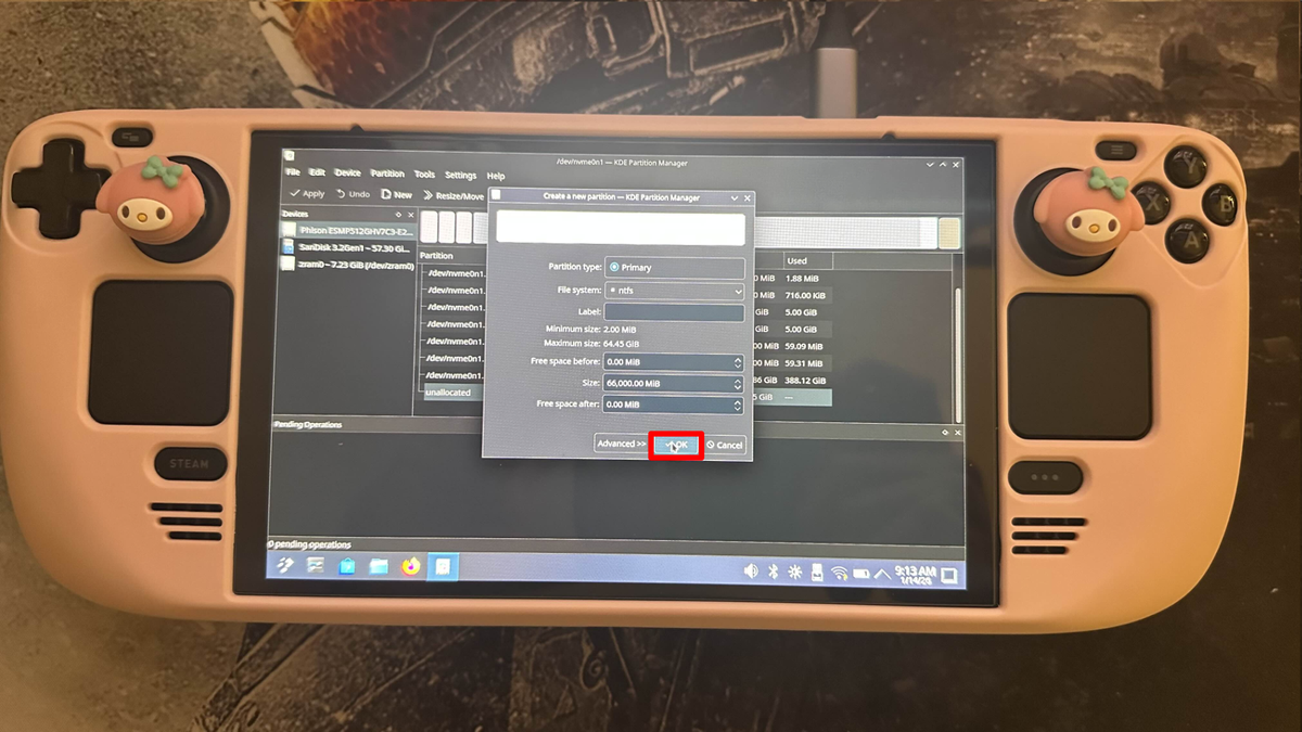 Steam Deck in SteamOS recovery