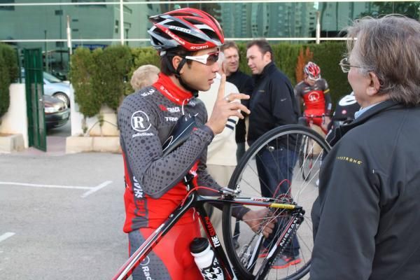 Fumiyuki Beppu ready for action at the RadioShack camp in Calpe.