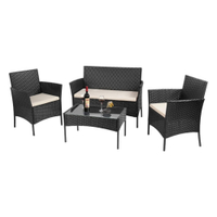 Bigzzia Rattan 4 Piece Garden Furniture Set