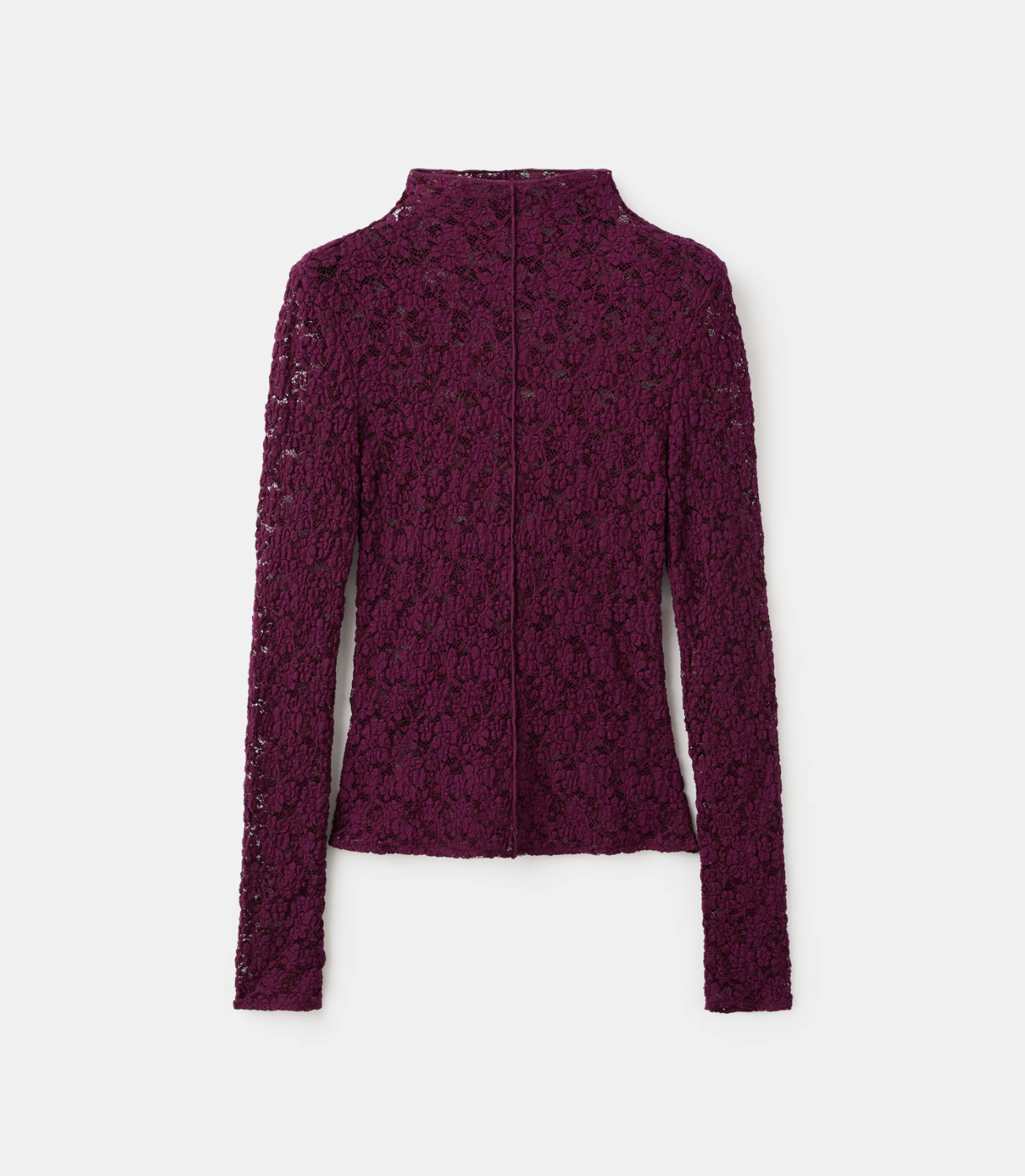 MANGO, Lace Top With Perkins Collar