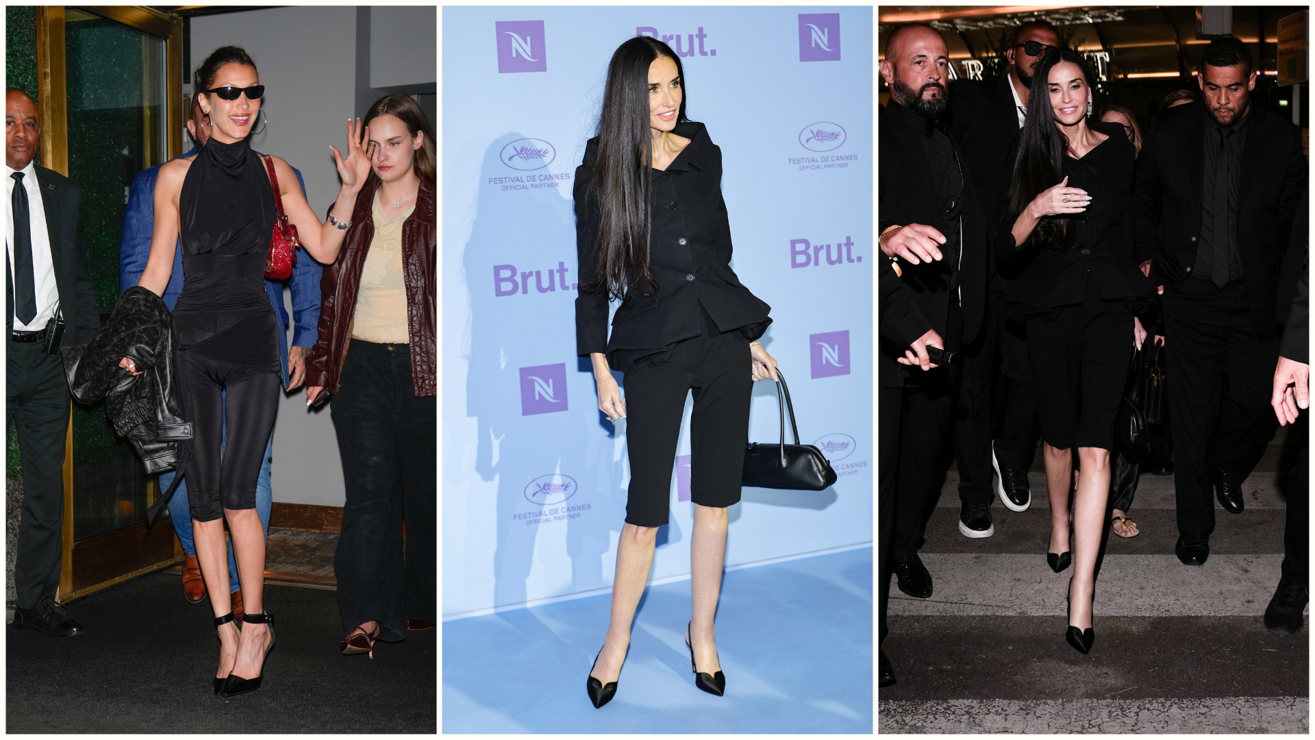 demi moore bella hadid carpi leggings pointed toe heel-outfit 2026