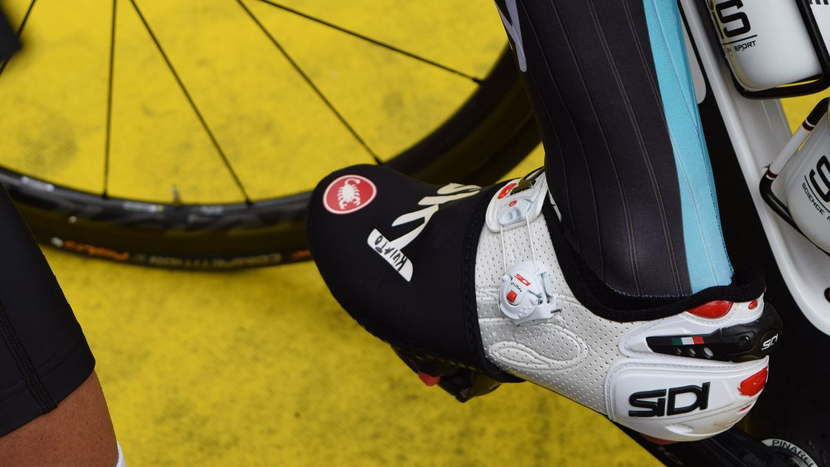 Kwiatkowski has his Castelli toe covers labelled up