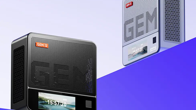 Gem12 Pro Mini PC uses an amped-up Ryzen 7 8845HS APU, has a built-in ...