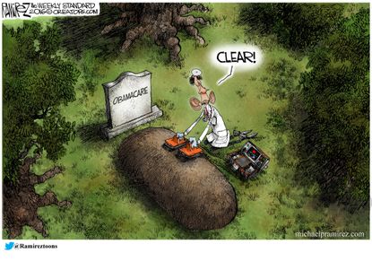 Obama cartoon U.S. Obamacare death