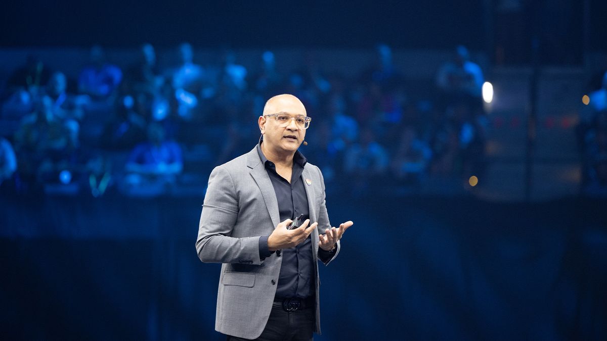 Jeetu Patel, Executive Vice President and General Manager for Security and Collaboration at Cisco, pictured at Cisco Live 2024 in Las Vegas.