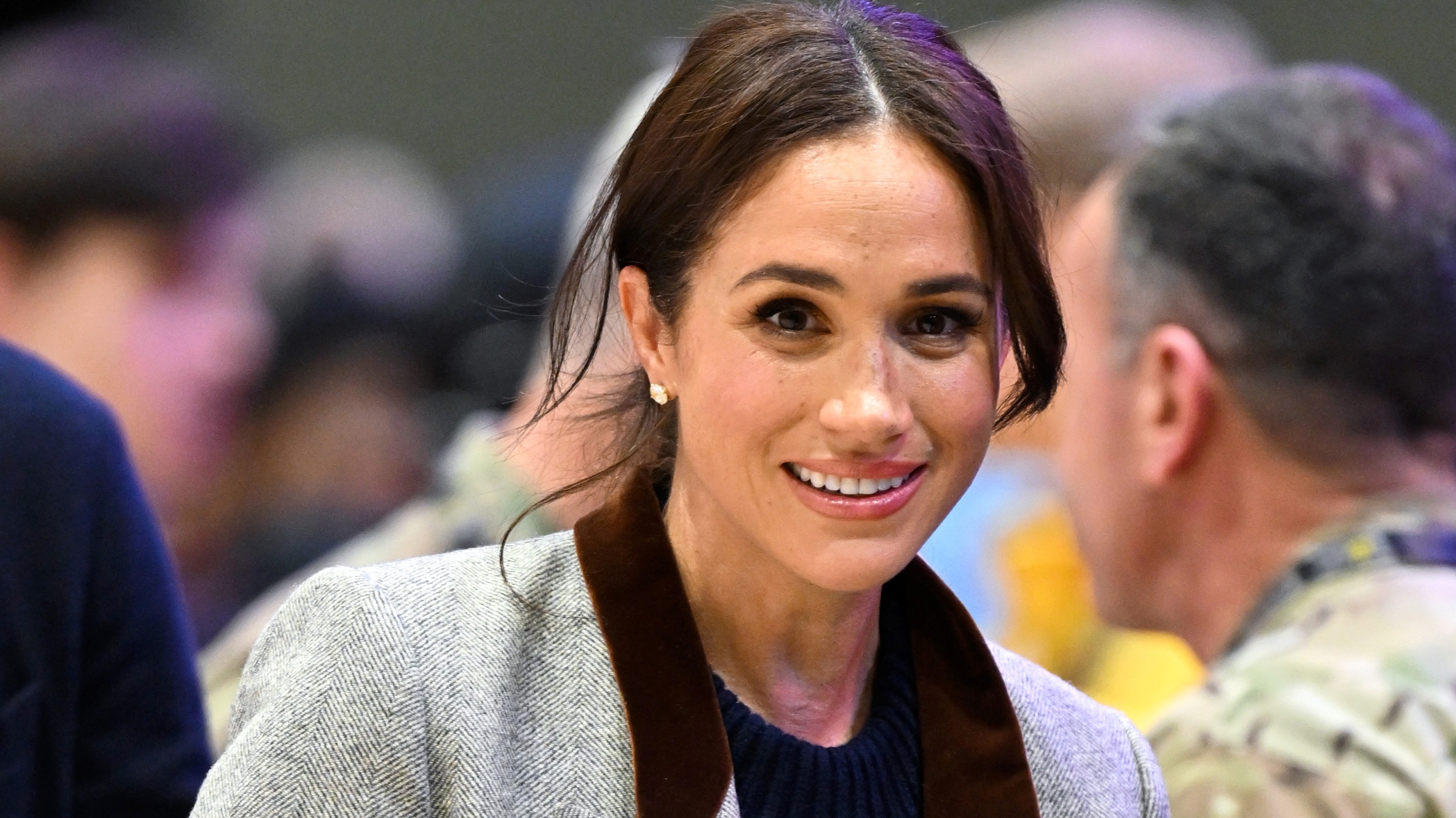 Meghan, Duchess of Sussex attends the wheelchair basketball match between the USA v Nigeria during day one of the 2025 Invictus Games