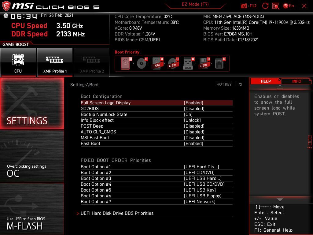 MSI MEG Z590 Ace