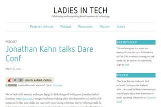 Ladies in Tech provides stories from existing women speakers and resources for new speakers