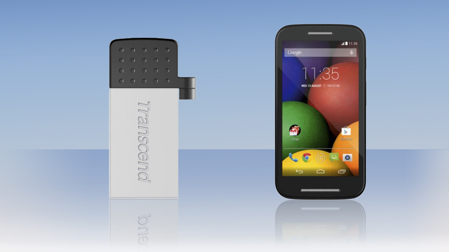 Transcend USB drive and Moto E