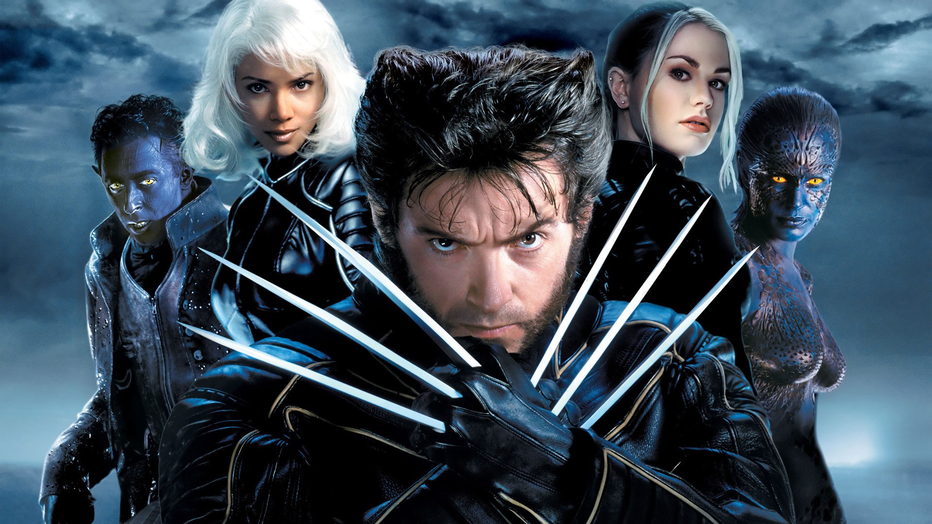 Wolverine, Storm y Rogue como se ven en la película X-Men 2