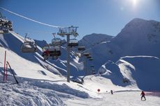 The Caucasus Mountains in Krasnaya Polyana, the ski and snowboarding resort where the Winter Olympics will be held in Sochi, Russia.