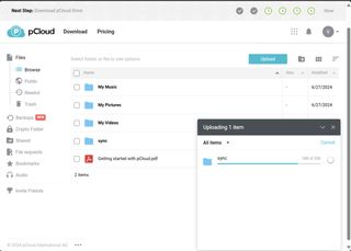 pCloud screenshot