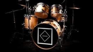 drumkit on a black background