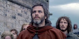 Chris Pine as Robert the Bruce in Outlaw King