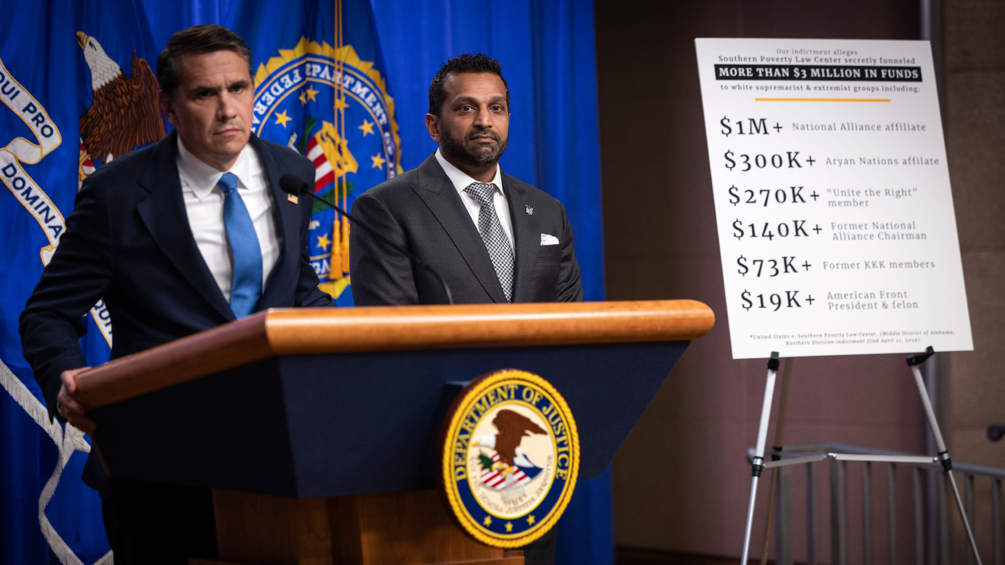 Acting Attorney General Todd Blanche and FBI Director Kash Patel