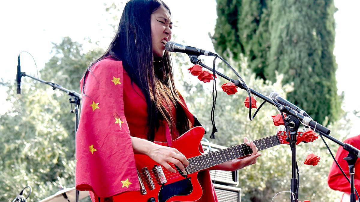 Sasami Ashworth of Sasami performs during FORM Arcosanti 2019 at Arcosanti Urban Laboratory on May 12, 2019 in Arcosanti, Arizona.