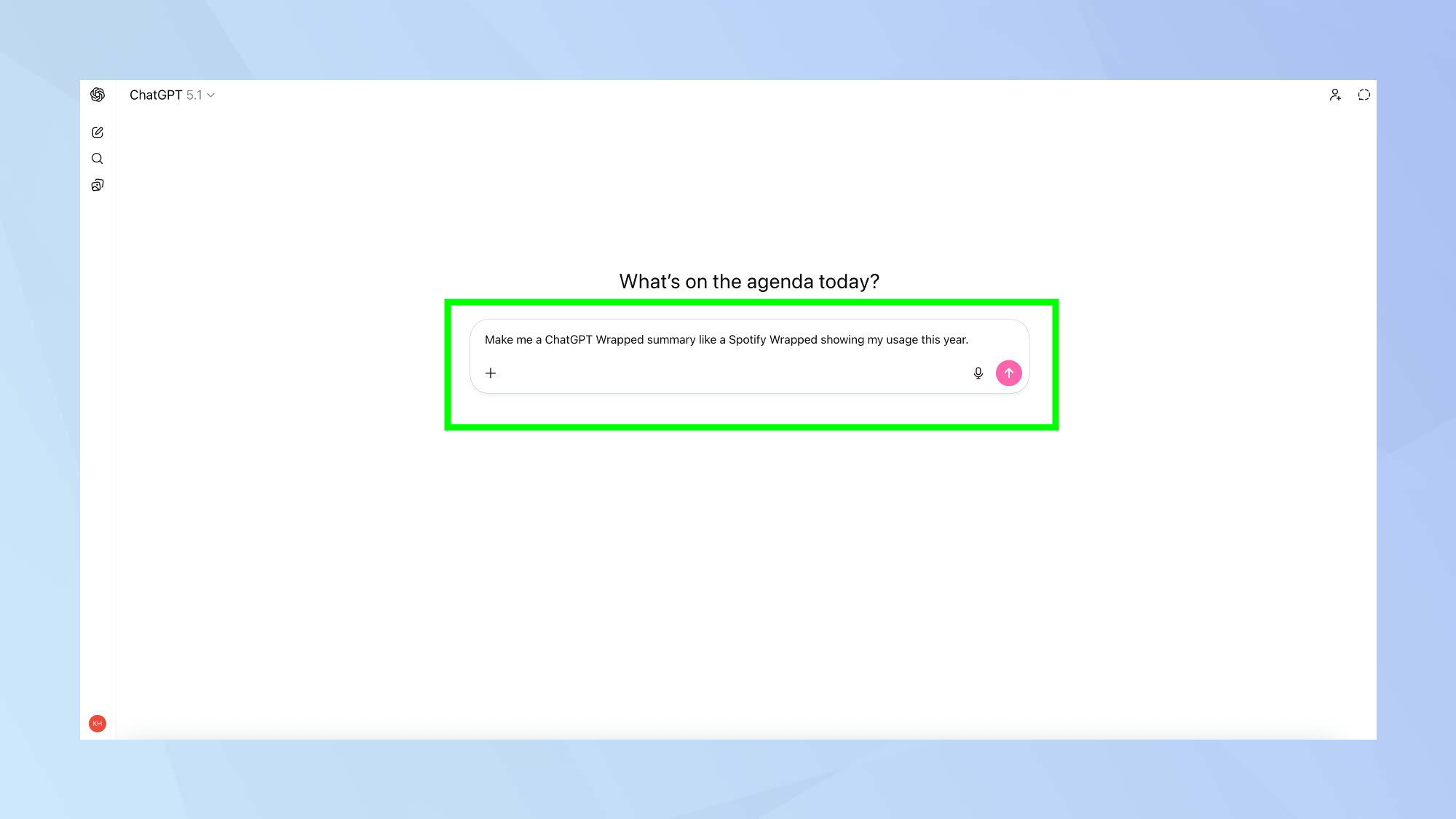 ChatGPT Wrapped prompt