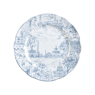 Blue and white dinner plate