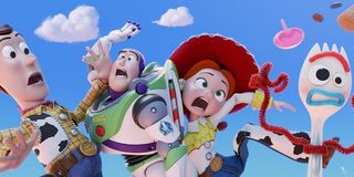 Toy Story 4 characters in the sky