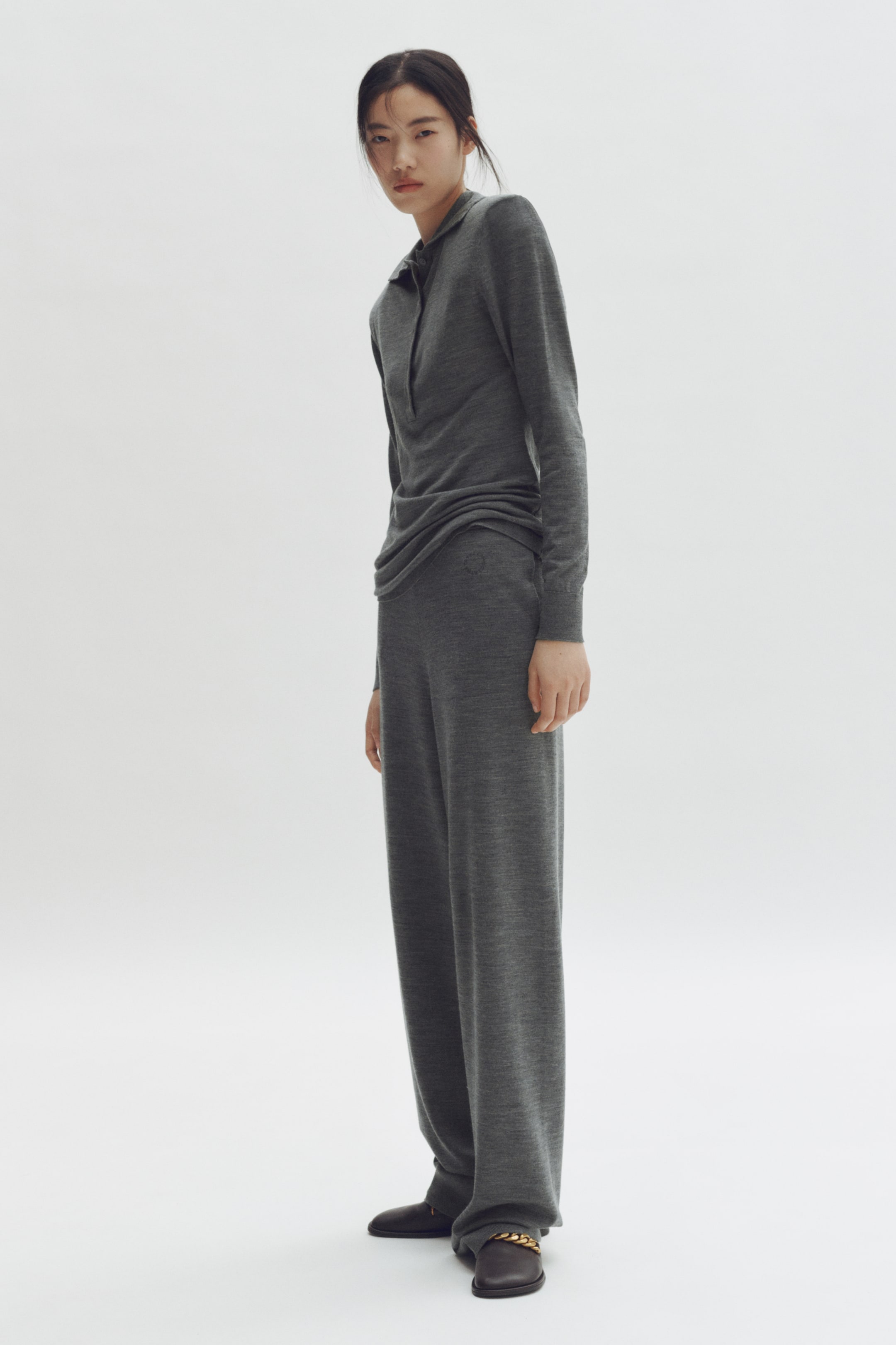 Wide Merino Wool Joggers