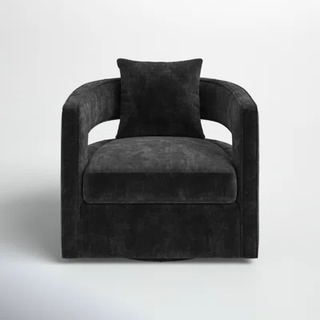 black velvet swivel accent chair