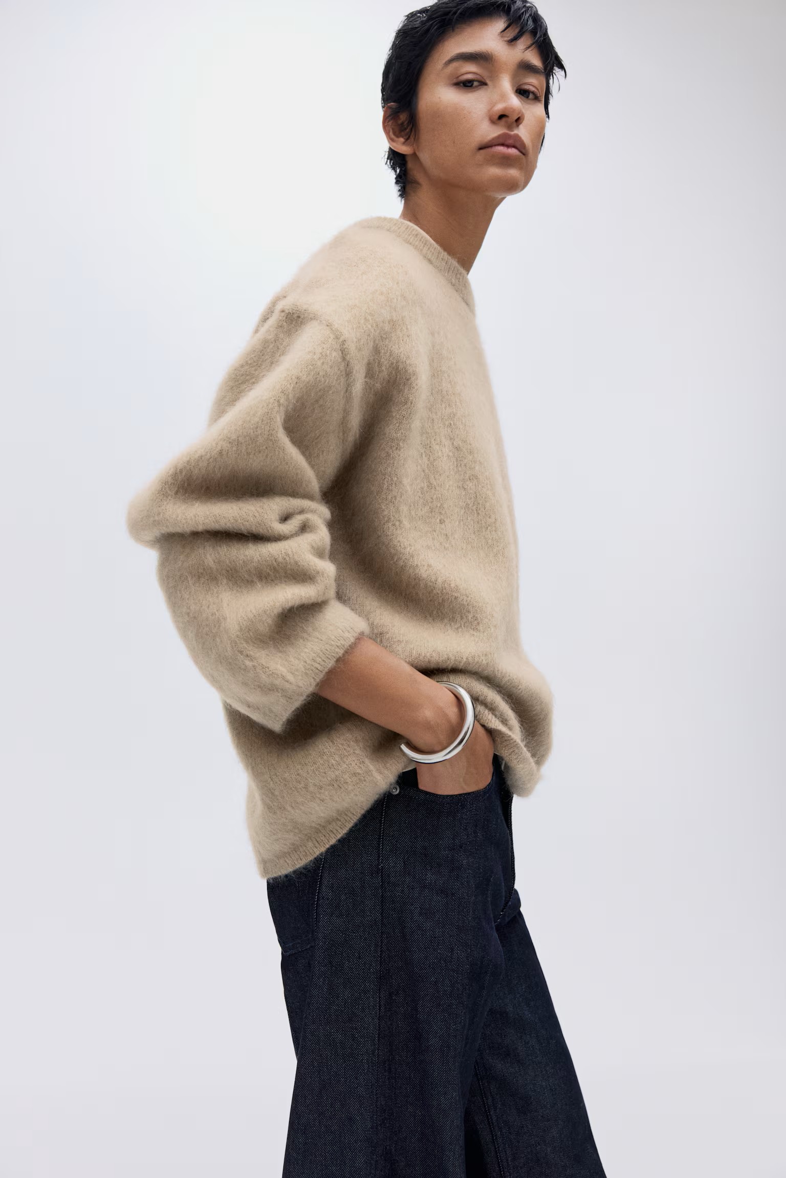 Oversized Polo-Neck Jumper