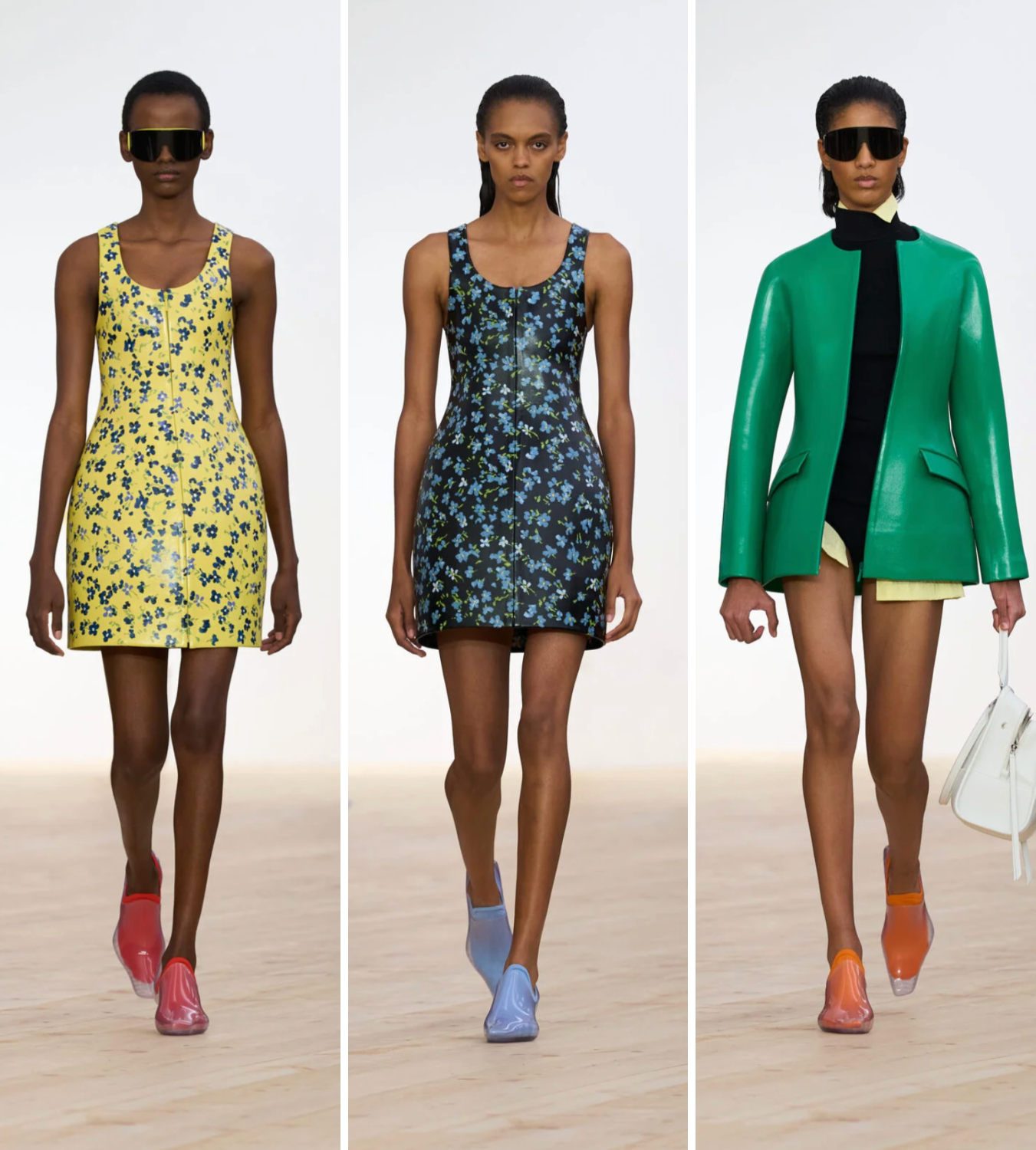 Loewe ss26 plastic shoes runway