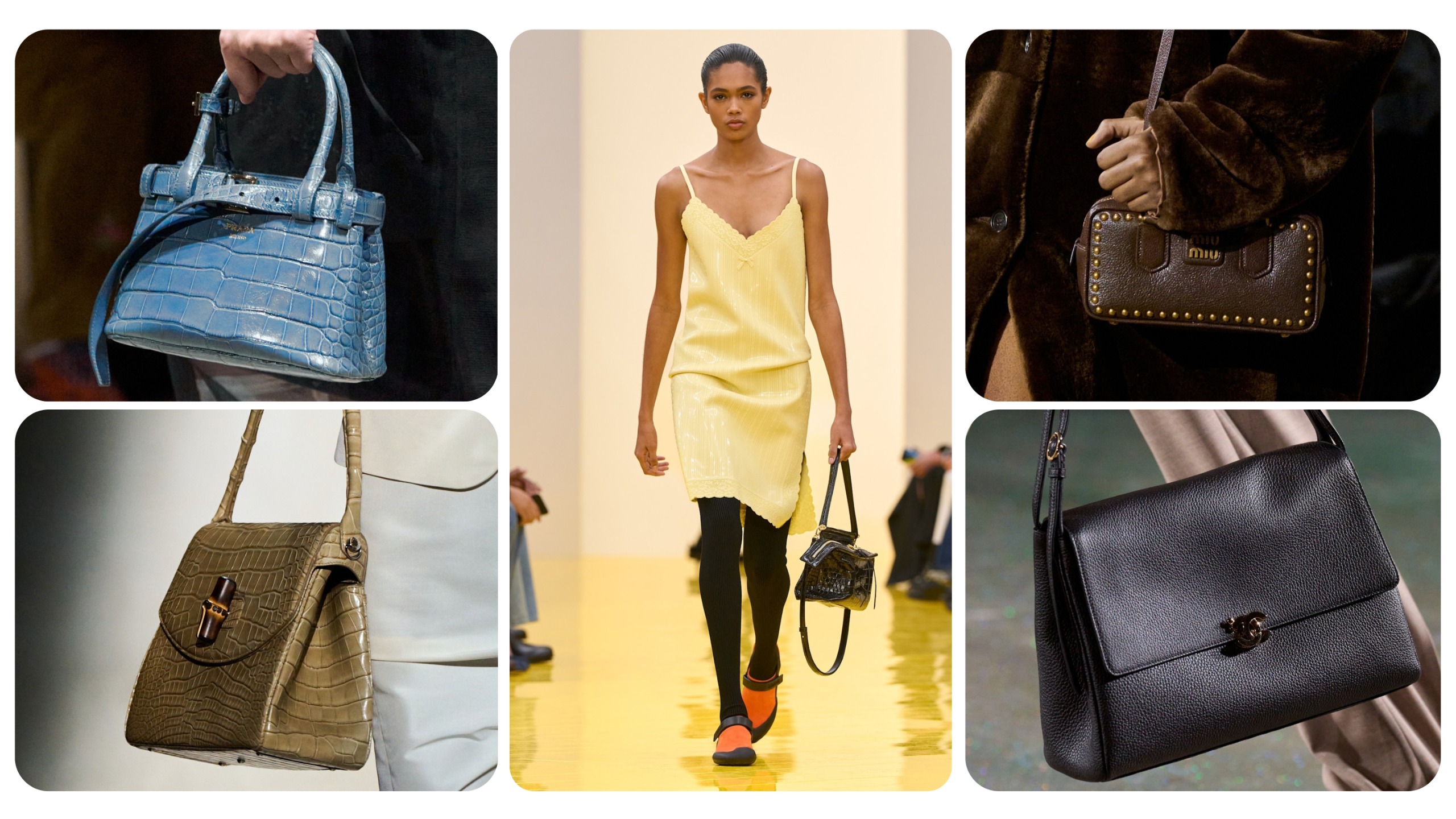autumn winter 2026 it bags from prada, gucci, loewe, miu miu, and chanel 