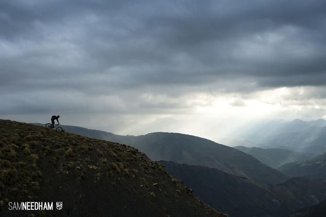 A rider high up during day 1