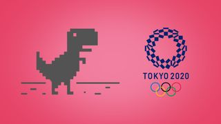 The Dinosaur Game in Google Chrome during the 2020 Tokyo Olympics