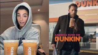 Charlie D'Amelio Dunkin TikTok/Ben Affleck Dunkin' Commercial