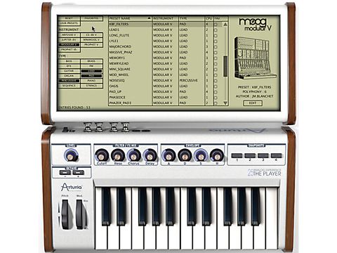 The Player's software offers 1,000 synth sounds.