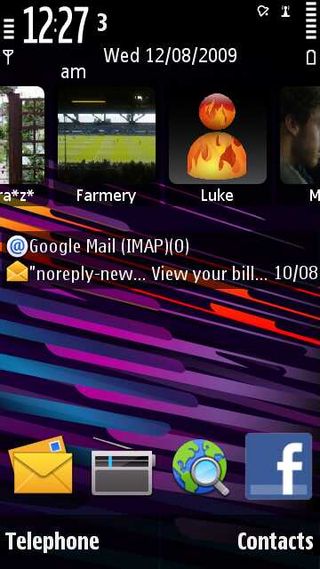 Nokia 5530 xpressmusic homescreen