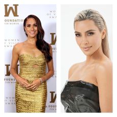 Meghan Markle and Kim Kardashian collage
