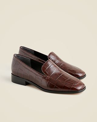 Maison Loafers in Croc-Embossed Italian Leather