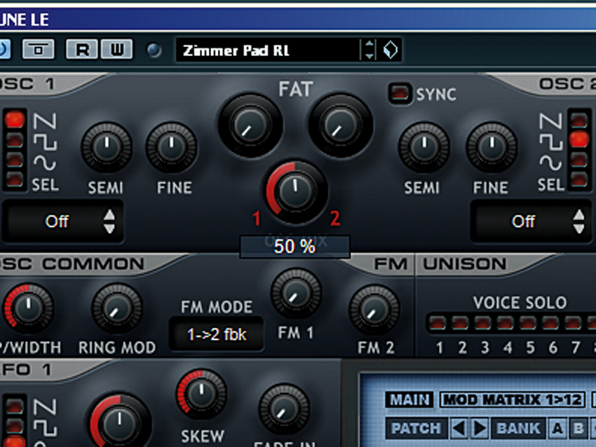 Set the oscillators