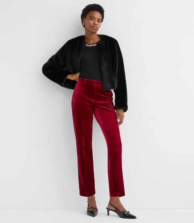 Riviera Slim Pants in Velvet