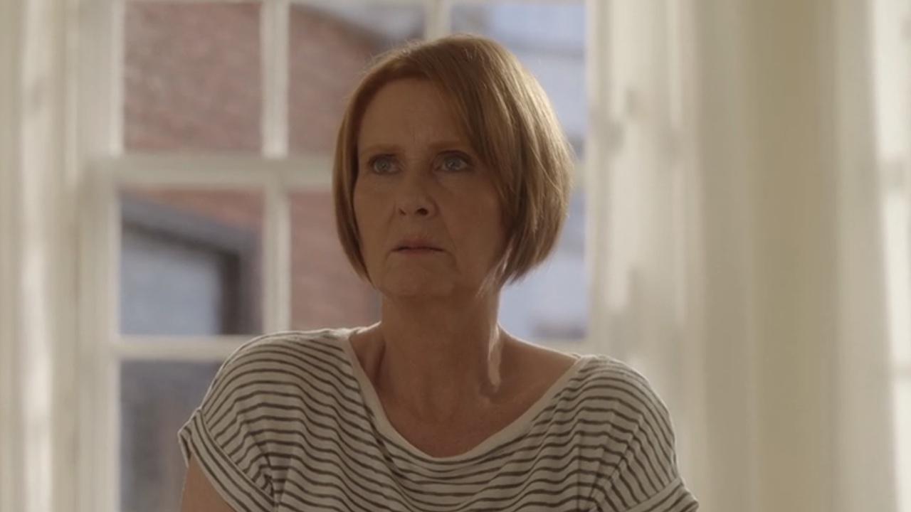 Miranda looking guilty after drinking Carrie's Coca-Cola