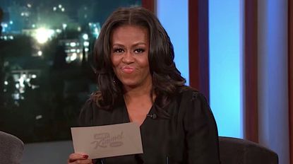 Michelle Obama reads things Jimmy Kimmel wrote