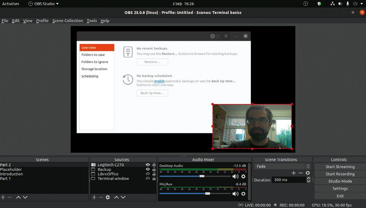 screenshot of OBS Studio