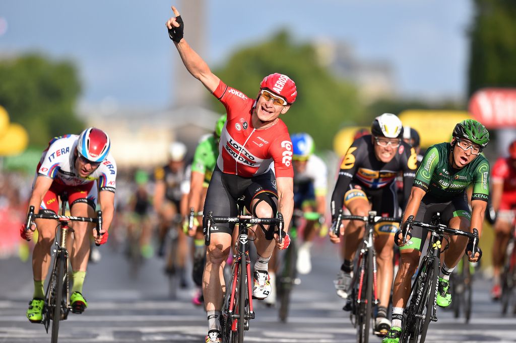 Andre Greipel won his fourth stage of the 2015 Tour de France on the Champs &Eacute;lys&eacute;es