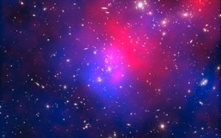 Image of galaxy cluster Abell 2744 shows dark matter locations